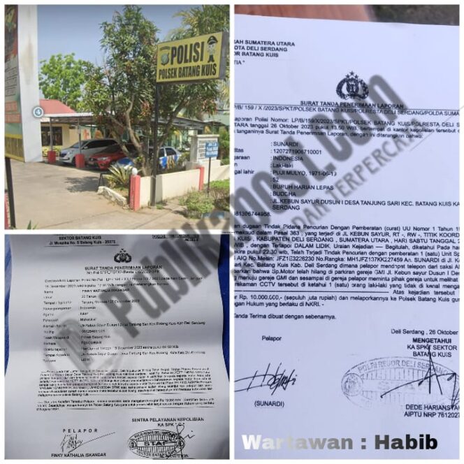 
 2( Dua) Surat Tanda Bukti Laporan Polisi Didua lokasi berbeda dalam 1 Dusun