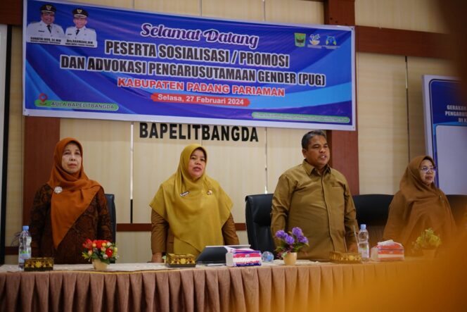 
 Dinas Sosial P3A Gelar Sosialisasi Pengarusutamaan Gender Untuk Meningkatkan Pembangunan Berkelanjutan di Padang Pariaman