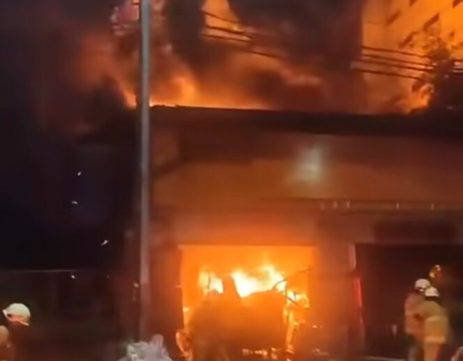 
 Lokasi Kebakaran Di Mampang Prapatan, Jakarta Selatan